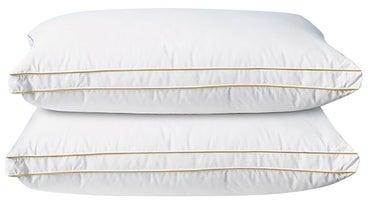 2-Piece Pillow Set Cotton White 50x90x15centimeter