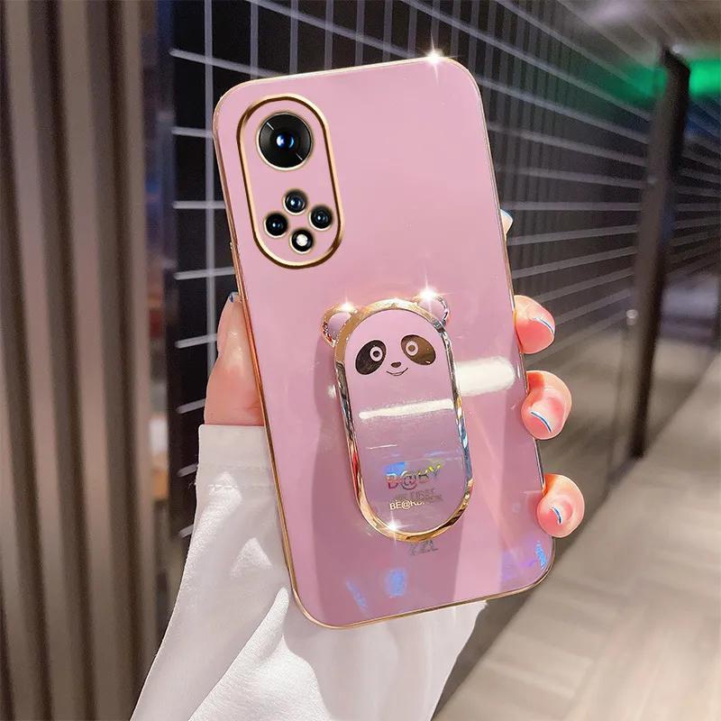 Phone Case for Huawei Nova Y90 Y70 Plus 10 9 8 7 Pro SE Mate 50 40 30 20 10 Pro P50 P40 P30 Lite Y9 Prime Honor X30 X10 Max X30i X20 X10 X9 Panda stents Silicone Fall protection Ca