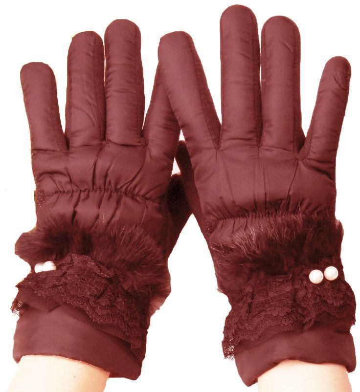 Cute Fashion Wine Red Gloves PR8704-E2 For Women