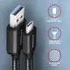 AXAGON BUCM3-AM20AB, SPEED cable USB-C &lt;-&gt; USB-A, 2m, USB 3.2 Gen 1, 3A, ALU, braid, black | Gear-up.me