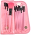 12 Pieces Brush Set Makeup Beauty Kit Cosmetic   PU Leather Pouch (Pink)