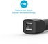 Anker 24W Dual Port Rapid USB Car Charger with PowerIQ Technology ‫(Black)