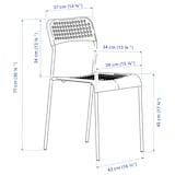 MELLTORP / ADDE طاولة و 4 كراسي, أبيض, 125 سم - IKEA