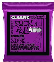 Ernie Ball Power Slinky Classic Rock N Roll Pure Nickel Wrap Electric Guitar Strings - 11-48 Gauge