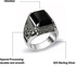 Ring 925 Sterling Silver Black Obsidian Vintage