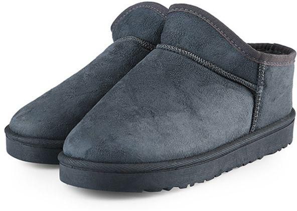 Fashion Cotton Flat Ladies Snow Boots - Stone Blue