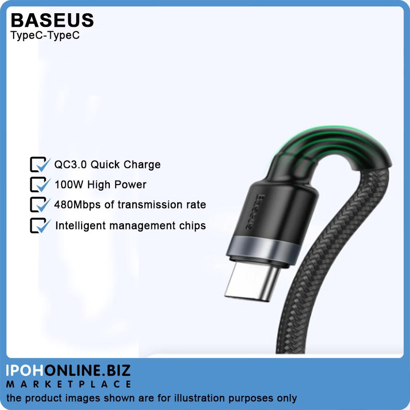 Baseus 100W USB Type C to USB C Cable for Samsung Galaxy S10 S20 Plus