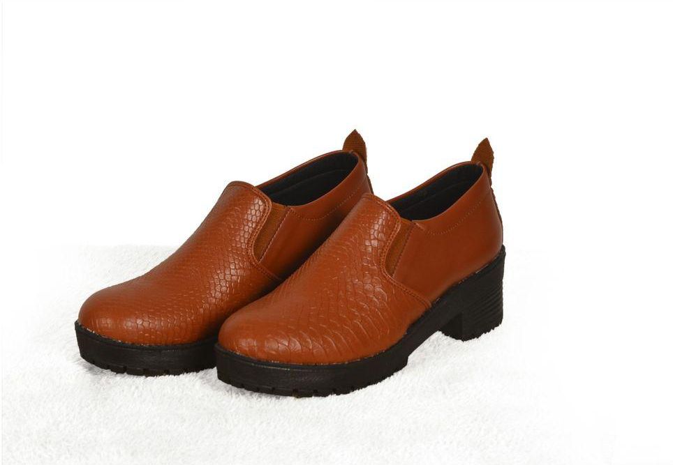 Women Verneh leather Shoes- Havana