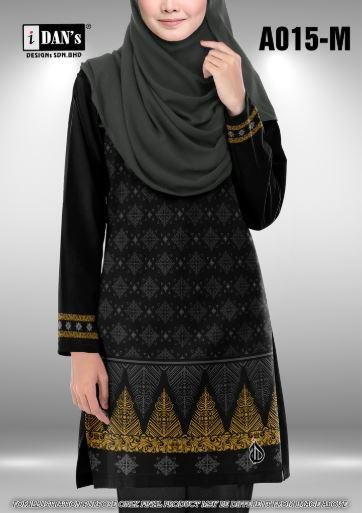 Sublimation Muslimah Tshirt Batik Songket - 10 Sizes A015 (As Picture)