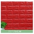 PE Foam 3D Self Adhesive Wall Stickers Brick Pattern - Red