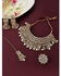 Zaveri Pearls Gold Tone Kundan & Pearls Ethnic Choker Necklace Earring Maangtikka & Ring Set For Women-ZPFK10799