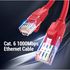 Vention Cat 6 UTP Patch Round Cable, 1000Mbps High Speed, 250MHz Stable Bandwidth, Suitable for Laptop / Projector / Computer, 1 Meter Length, Red | IBERF