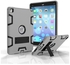 Shockproof Case Cover With Kickstand For Apple iPad Mini 4 7.9-Inch Grey/Black