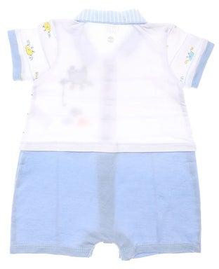 Baby Blue, White & Yellow Baby Boy Jumpsuit
