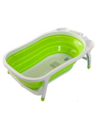 Generic Foldable Baby Silicon Bath Tub - Green