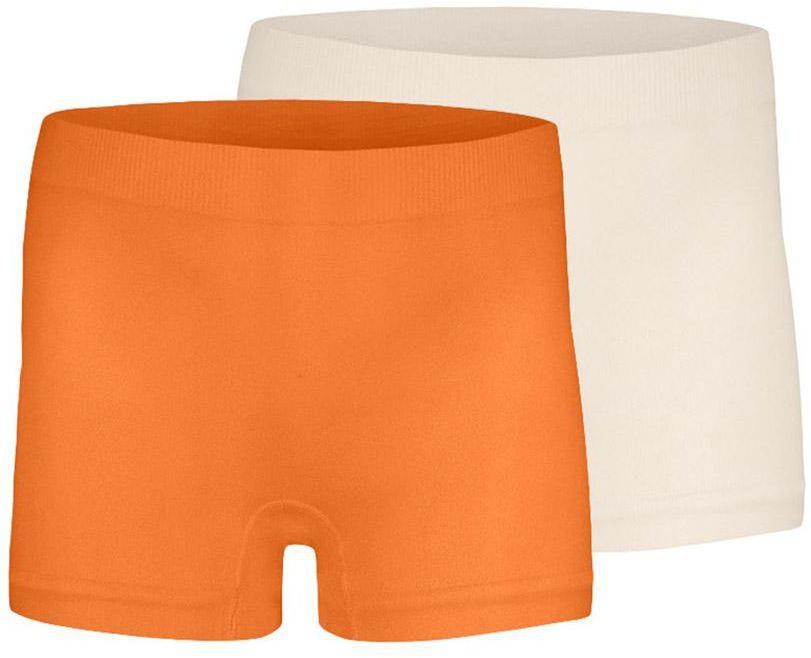 Silvy Set Of 2 Casual Shorts For Girls - Orange Beige, 4 - 6 Years