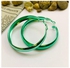 Fashion Cute Color Classic Rounded Hoops Earrings For Women Girls Green