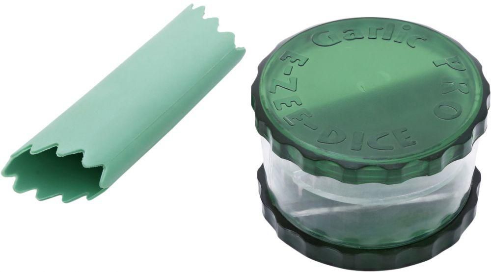 Goldedge Garlic Pro Chopper - 2 Pieces, Green and Clear