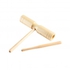 Two Tone Wooden Block Ditone Sound Tube Crow Sounder Rhythm Percussion Guiro Toy + Beater