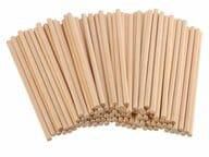 Party Time 100pcs Mini Dowel Rods Wooden Sticks Wooden Dowel Rods - 0.5 x 10cm Hardwood Sticks - for Arts &amp; Crafts and DIY Crafting