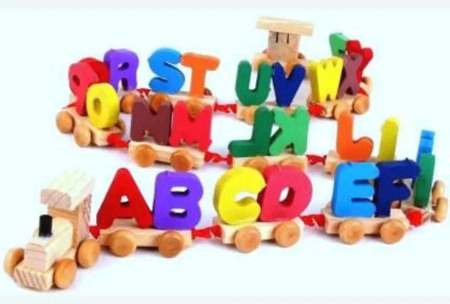 Letters trainKids Wooden Letters Train Learning Educational Toy RedEasy to use Exquisite Workmanship Well Made Best
