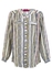 TOPGIRL Cotton Chiffon Striped Blouse for Women (Colorful)