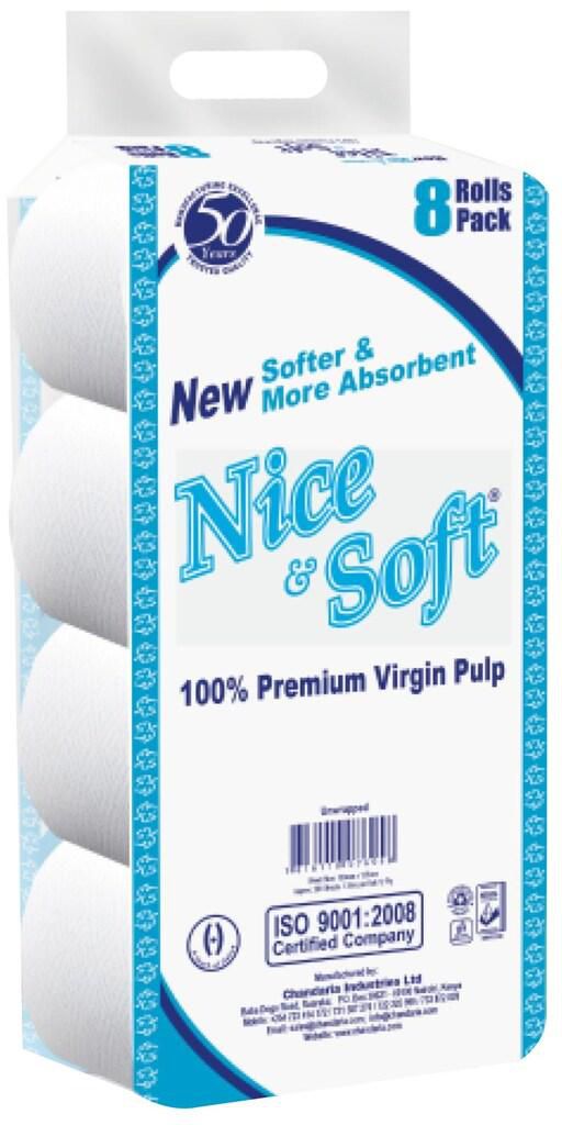 Nice &amp; Soft Premium Toilet Tissue Roll 2 Ply 8 Count