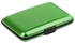 حافظة جيب معدنية من الالومنيوم مقاومة للماء لبطاقة الهوية الشخصية والائتمان، لون اخضر، ضمان لمدة عام واحد، 6562
