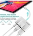 Promate USB Hub, 3 In 1 Rj45 Ethernet Lan Wired Network Adapter With USB Otg Camera Adapter Kit And 2A Pass-Through Charging And Syncing Adapter For iPhone Xs Plus/iPad/iPad Pro, Gigalink-I White