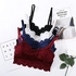Sunflower Lace Wrapped Tube Top with Padded Ladies V-neck Camisole Bra