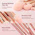 TEXAMO Makeup Brush Set for Powder, Blush, Contour, Concealer, Eyeshadow, Eyebrow, Blending, Premium Synthetic Pink Makeup Brushes of 10, Rose Gold