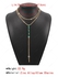 Double Layer Rhinestone Y-Shaped Long Choker Necklace
