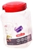 Plastic Storage Bottle Clear/Red