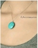 O Accessories Necklace Chain Silver _natural Turquoise Stone_ Oval _Blue