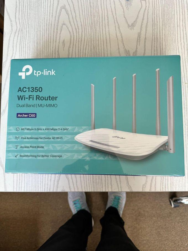TP Link Archer C60 AC1350 Dual Band Wi-Fi Router
