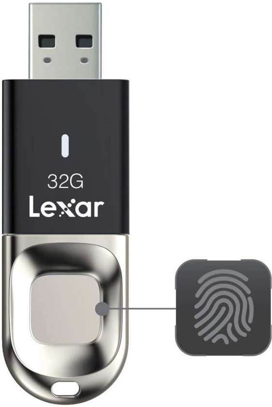 Get Lexar Fingerprint Flash Drive, 32 GB - Black with best offers | Raneen.com