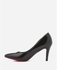 Shoe Room Patent Pointed Heels - Black