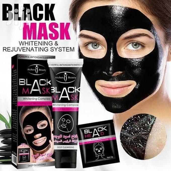 Aichun Beauty Black Facial Mask Whitening Complex + Free Black Head X2