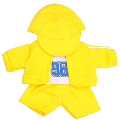 4-Piece Doll Number Printed T-Shirt Jacket Shorts And Cap Set One Size