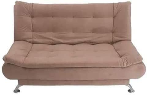 GLF - 3 Seater Casual Velvet Sofa Bed, Beige