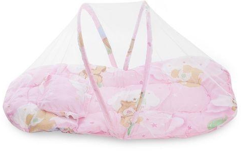 Generic Collapsible Mosquito Insect Net Soft Cushion for Babies-PINK
