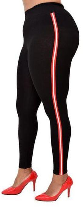 Fashion Ladies Tights Super Quality Black With Red And White Stripes
