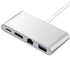 4-in-1 USB 3.1 Type-C To 4K HDMI, USB 3.0, RJ45 Ethernet Port, Type-C Adapter Charger - Silver HT