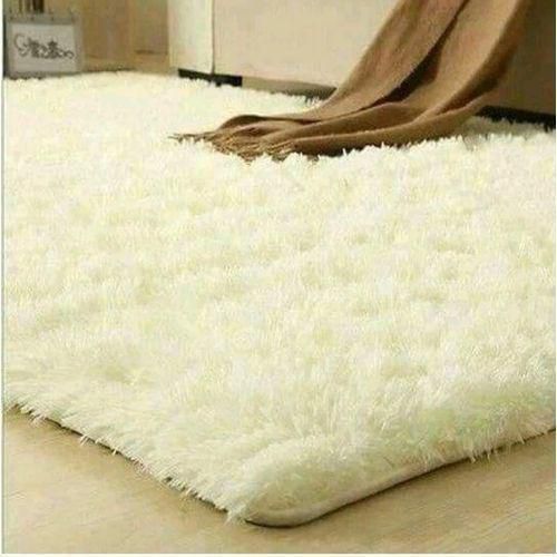 Generic Cream Fluffy Carpet (5 Ft By 8 Ft)