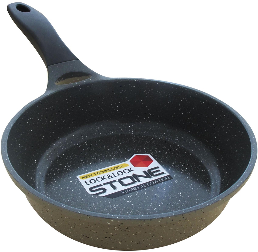 Lock & Lock Stone Marble Ceramic 28cm Frying Pan (Black)