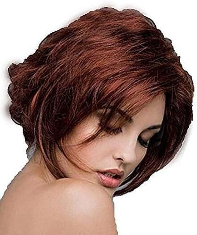 Synthetic Hair Wig Short Wavy Brown Color