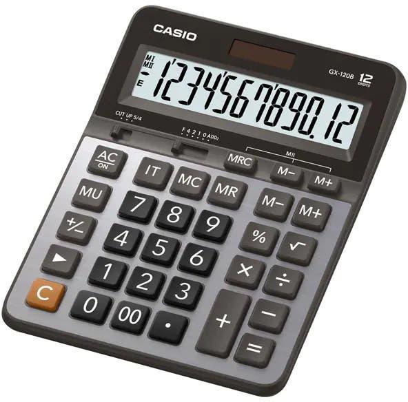 Get Casio GX-120B-W-DC Practical Desktop Calculator - Grey with best offers | Raneen.com