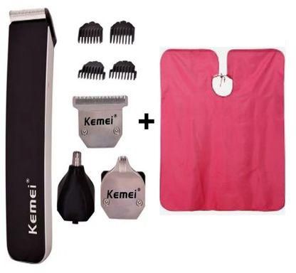 Kemei KM-3580 - 4 in 1 Grooming Machine+Free Gift Hairdressing Cloth Hair Cutting Barbers Cape Gown Salon Tool