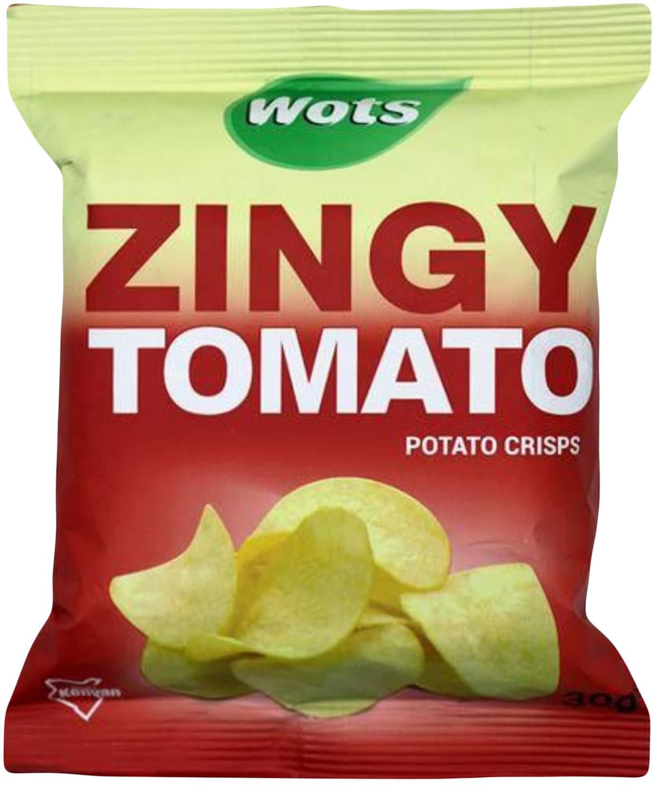 Wots Zingy Tomato Potato Crisps 30G
