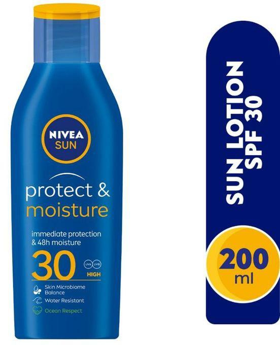 NIVEA SUN Protect & Moisture Water Resistant Sun Lotion - SPF 30+ - 200ml